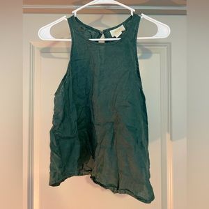 Anthropologie Maeve Emerald Green Tank Top